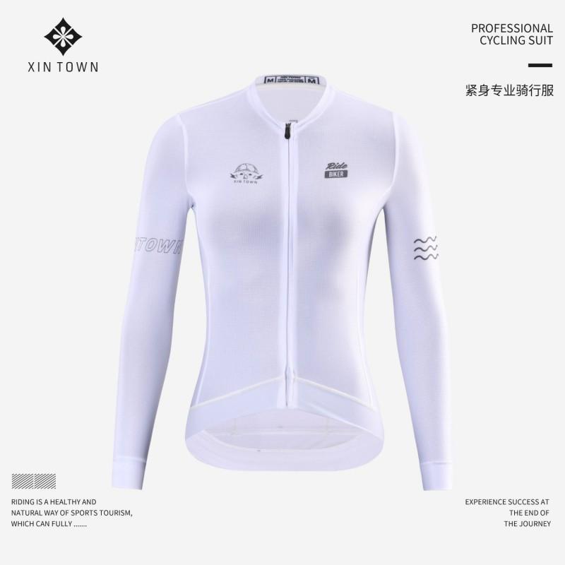 XINTOWN Cycling Jersey Long Sleeve Top Moisture Wicking Road Bike Clothing Men Women