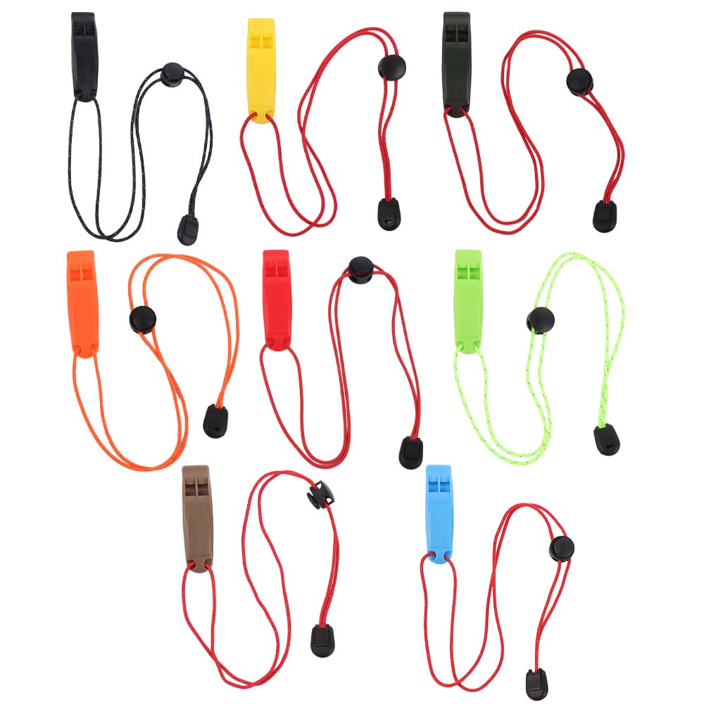 Anti loss Clip Double Pipe Whistle Dolphin Sound Rescue Emergency Whistle Outdoor Tool
