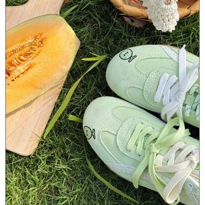 [серия emoi-lab] Кошачьи и диванные кроссовки-канталупы новые повседневные низкие с тонкой подошвой