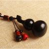 Polished Sandalwood Gourd Keychain Chinese Style Rosewood Car Keychain  Man Gift