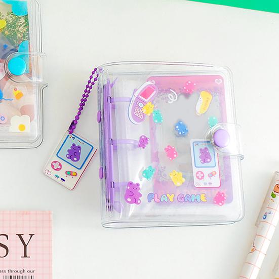 Photocard Holder Practical Portable 20 Pockets Photocard Binder Loose Leaf Cartoon Mini Photo Album Photo Card Holder Birthday Gift