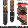 Ремень для гитары Chevron, гитарный ремень для бас-гитары с ремешком Block Headstock Strap Tie, широкий, регулируемая длина от до [Amumu] Акустическая, электрическая и -