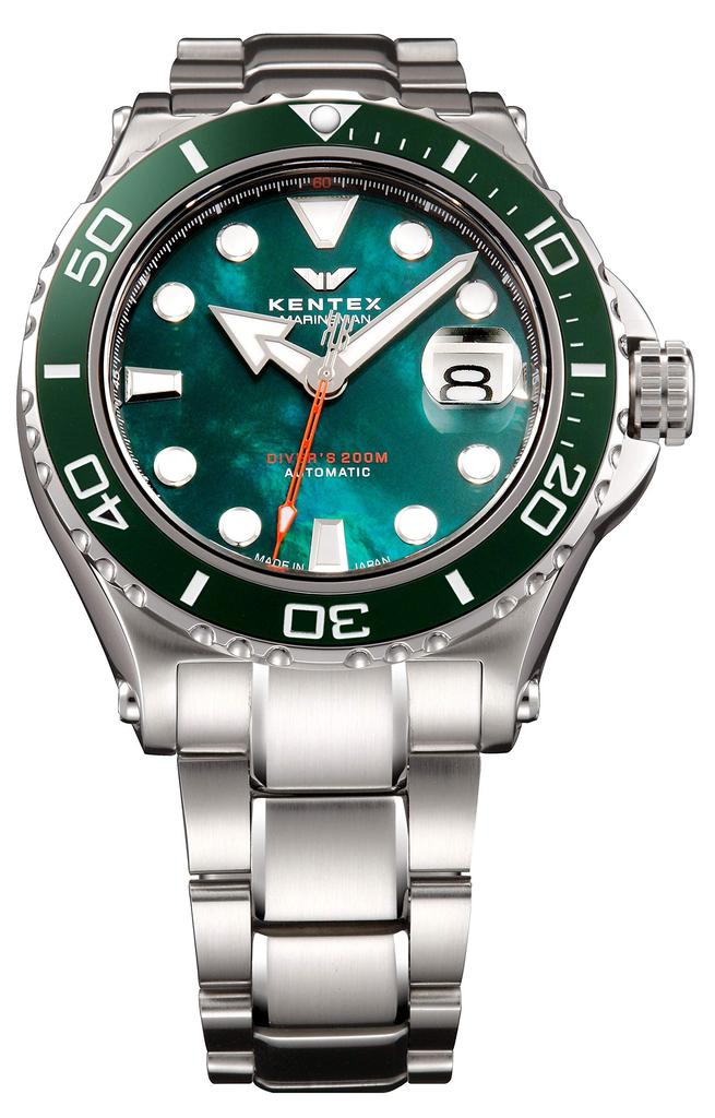 Kentex Marineman Seahorse II 200M Water Resistance Diver's Watch, S706M-17, Men's, Silver, Automatic,