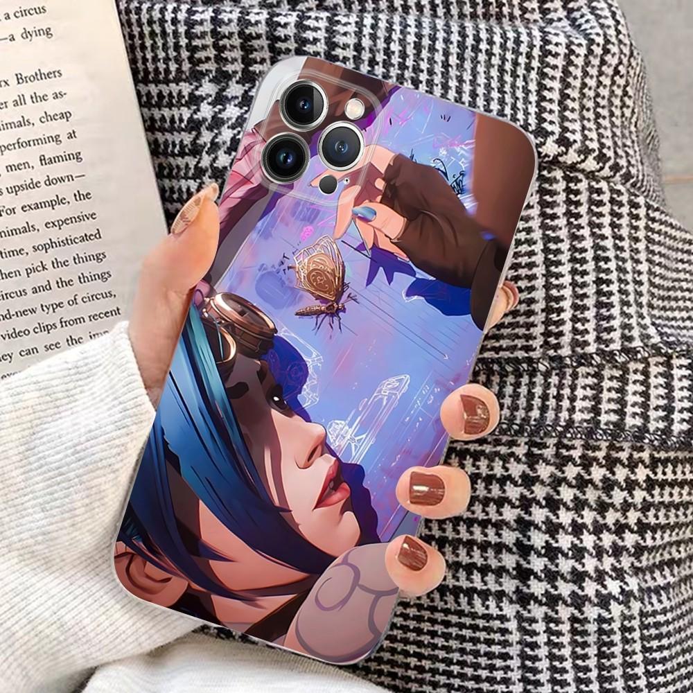 Чехол для телефона Arcane J-Jinx-Vi для IPhone 16 15 14 13 12 Mini 11 Pro XS Max X XR SE 6 7 8 Plus Мягкий силиконовый чехол