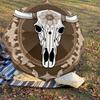 1PC Bull Skull Pattern Umbrella-8-Rib Reinforced Portable Folding Travel Suitable for All Seasons Outdoor Daily Use-H0342