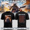 Новая футболка с 3D-принтом Megadeth 2026 World Tour Мужская Женская Мода Хип-Хоп Оверсайз С коротким рукавом Топы Футболки Мужская Одежда Детская футболка