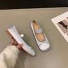 Fashionable and Comfortable Single Shoes Mary Jane Shoes Flat Pink Dancing Fairy Spring Retro Satin Silver