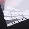 100PCS Transparent A4 Loose-leaf File Pocket 11 Holes File Storage Protective Film