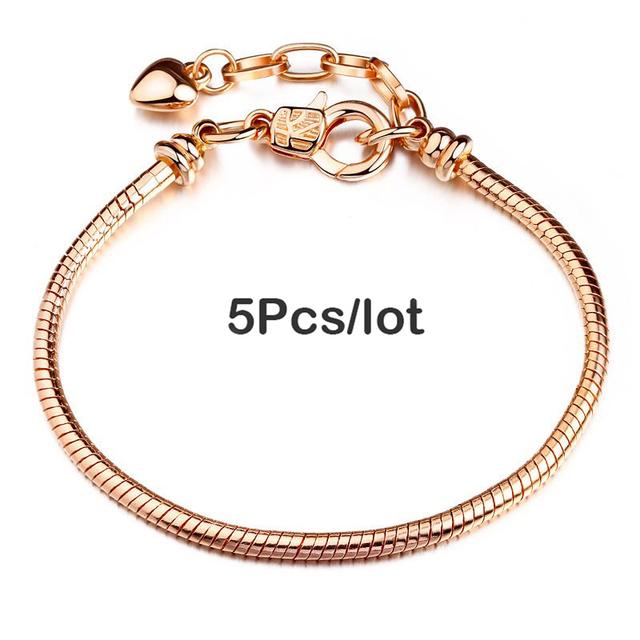 5pcs /Lot Sale Popular Charm Bracelets Diy Elegant Leather Chain Charms Bracelets Bangles For Women Jewelry Gift