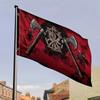 1 Viking Honor Battle Valhalla Flag | Majestic Red and Black Viking Axe and Rune Design, Durable Polyester, Outdoor Yard Decoration, Suitable for Fest