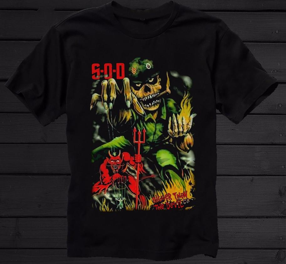 Stormtroopers of Death SOD bigger than the devil T-shirt Black S-5Xl