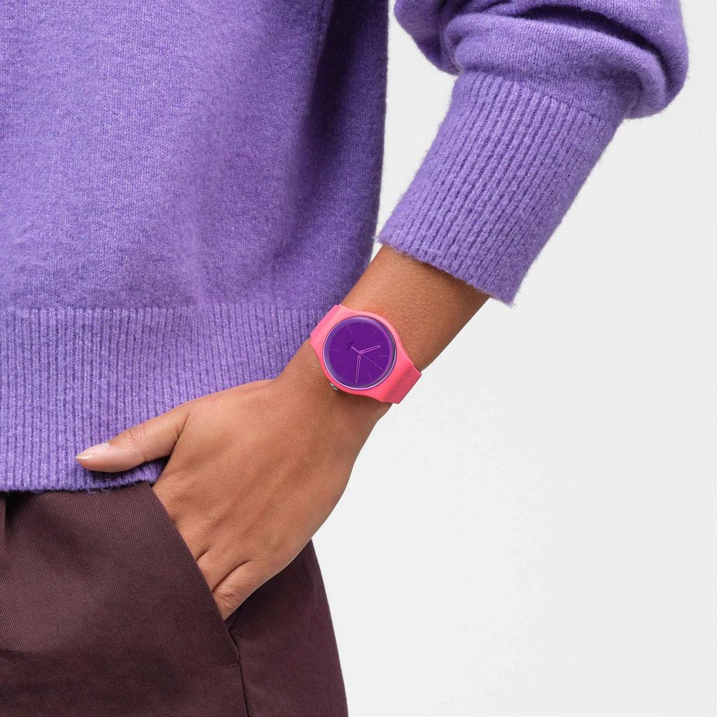 Swatch Унисекс фиолетовые часы SO29P102 SO29P102