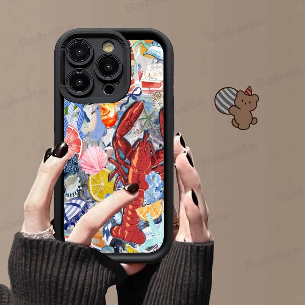 Милые Морские Жители, Крабы, Лобстеры TPU Чехол Для Телефона Для Iphone 17 16 15 14 13 12 11 Pro Max Plus Чехол
