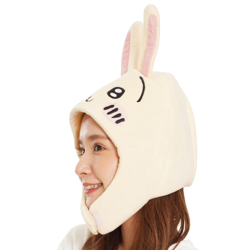 SAZAC Chiikawa Fleece Kigurumi One Size Fits Most Cap, (Rabbit)
