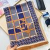 Шарф женский зимний из искусственного кашемира, шарф с цепочкой из букв, шаль, новый утолщенный теплый шарф