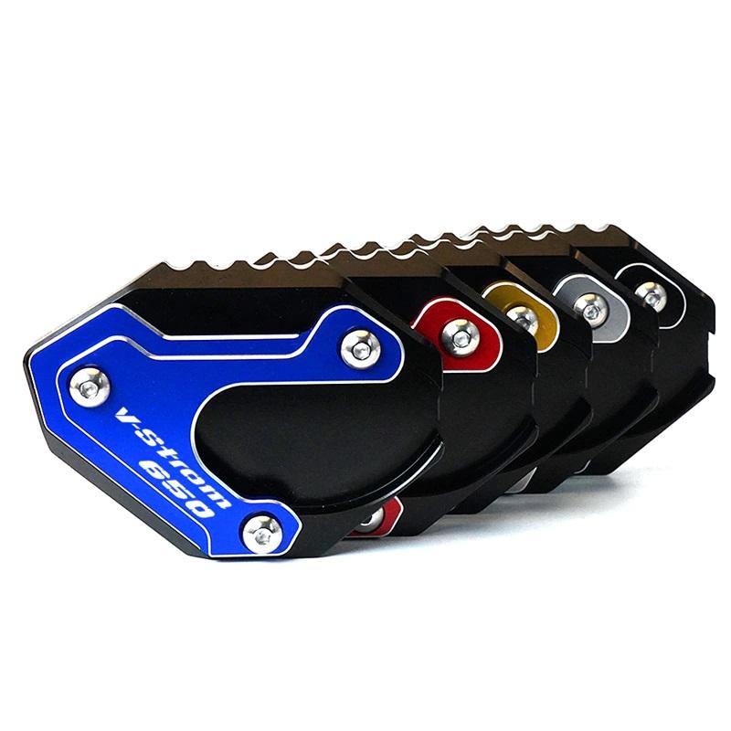 Аксессуары для мотоциклов, алюминиевая черная боковая подставка, удлинитель-удлинитель для Suzuki DL650 V Strom Vstrom 650 XT