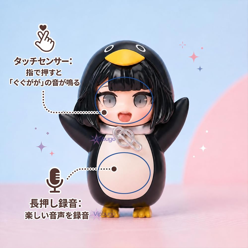 Фигурка Arknights Endfield с функцией записи Гугугага Гугугага Penguin Game Популярный персонаж Arknights Мерч Моэ Брелок Украшение Подарок