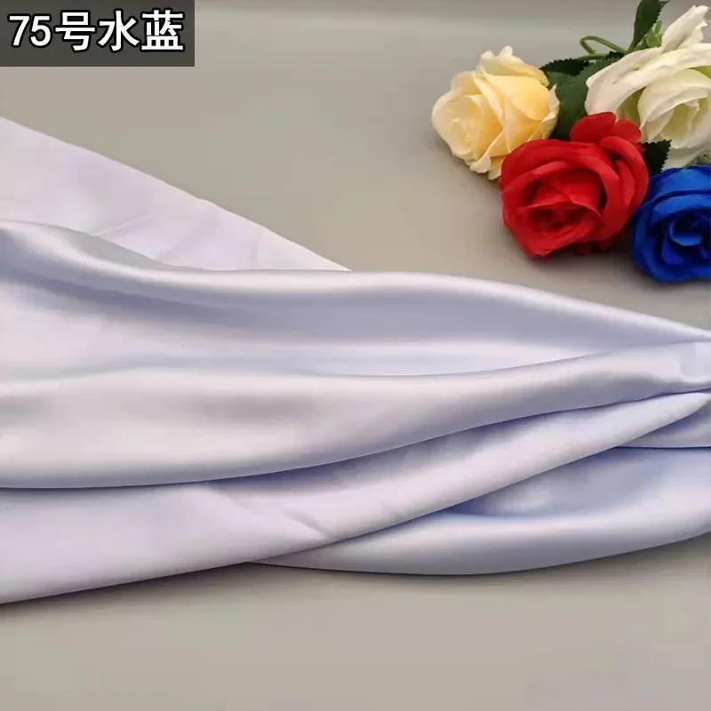 100x150 см атласная ткань по метрам для рубашек, платьев, пижам, шитья, гладкая однотонная ткань высокой плотности, сине-белая, мягкая ткань