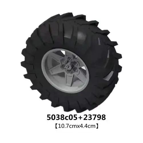 MOC Высокотехнологичное Колесо с Шиной и Ступицей DIY Кубики Автомобиль Грузовик 44309 70695 15413 Строительные Блоки Совместимые Мотоциклы Гонки Игрушки