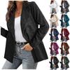Women's Casual Fashion Solid Color Suit Jacket Corduroy Cardigan Jacket
