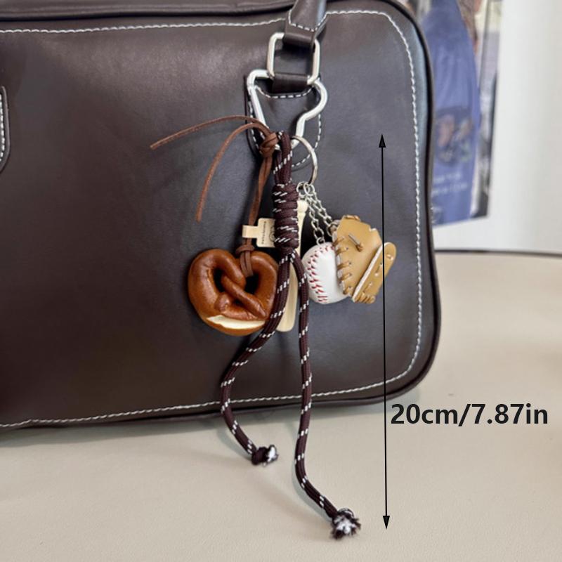 Yogodlns Милый бейсбольный хлеб, плетеная веревка, подвеска, сумка, аксессуар, модная сумка для хранения хлеба с щелочной водой, сделанная вручную