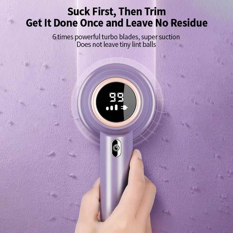 Портативная электрическая бритва для ткани, перезаряжаемое устройство для удаления ворса с 6-лепестковыми лезвиями, удаление флисового пуха, ворса, шариков с вашей одежды, ковров, постельных принадлежностей