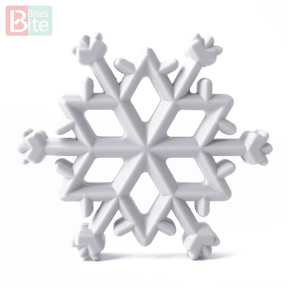 Bite Bites 1Pc Silicone Teether Christmas Gifts Tree Snowflake Pacifier Chain Making Food Grade Silicone Sika Deer Baby Teether