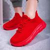 Модные красные кроссовки для женщин 2025 Новая мода Эластичные кроссовки Большая толстая подошва Tenis Masculino Пара Тренировочная Вулканизированная обувь