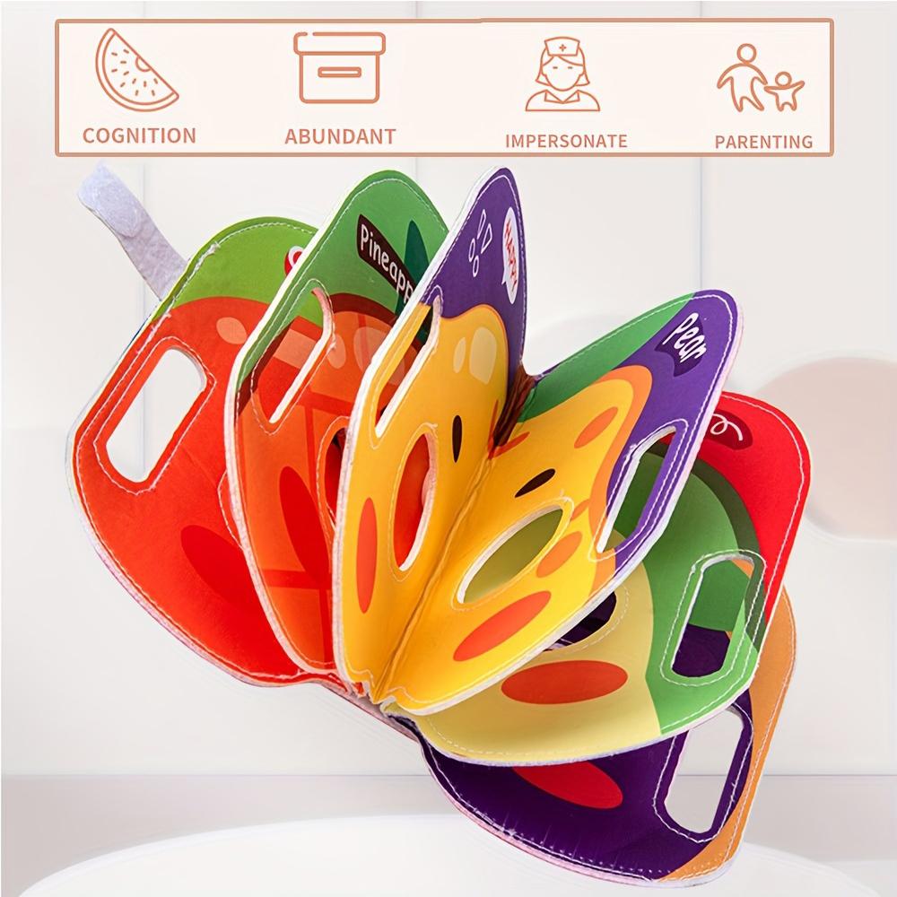 Тканевая книга-маска, Детская игрушка, Ролевая игра с животными, фруктами и персонажами, Игрушка для когнитивного обучения, Подарок на день рождения и Рождество