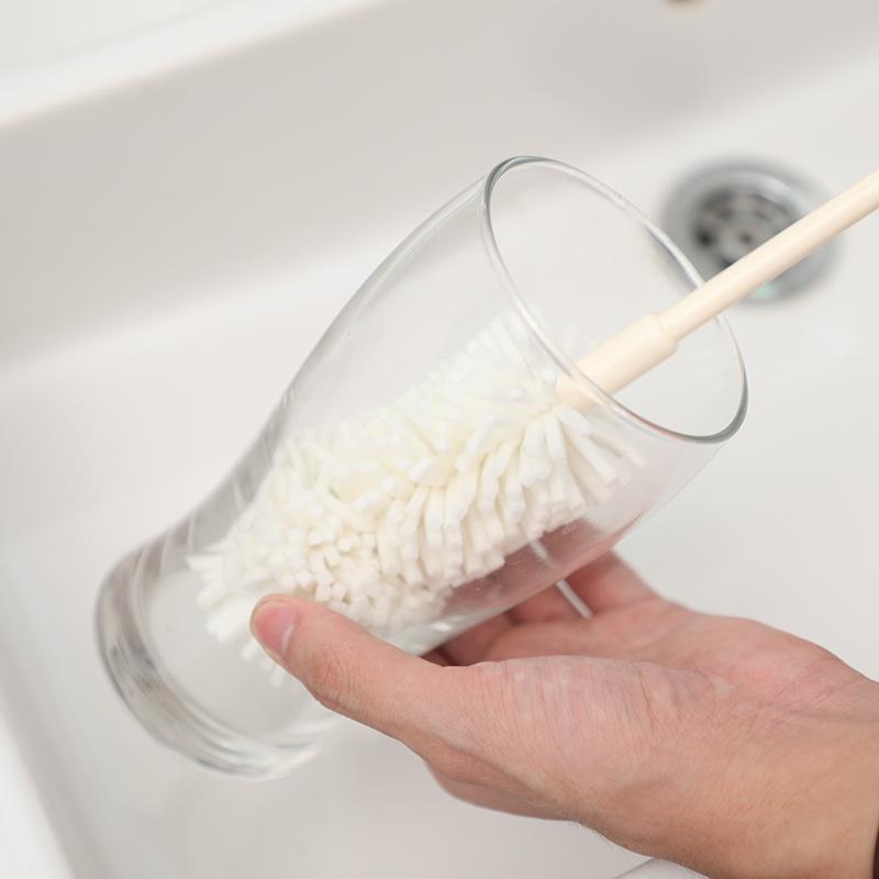 Японская нано-губчатая щетка для бутылок KOMEKI - удлиненная ручка для глубокой очистки чайников