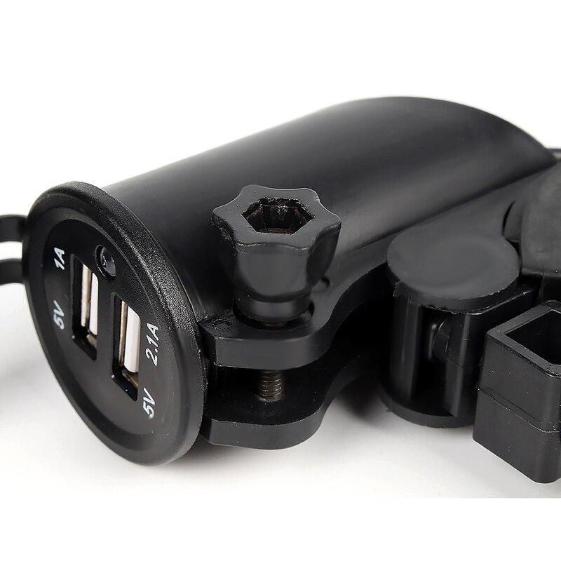 12 В 24 В 3,1 А двойной USB-разъем для зарядного устройства, розетка для мотоцикла, водонепроницаемый зарядный штекер, комплект