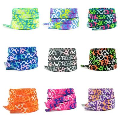 1 пара красочных леопардовых шнурков, кроссовки на плоской подошве, шнурки, модные высококачественные шнурки 120/140/160 см, аксессуары для обуви