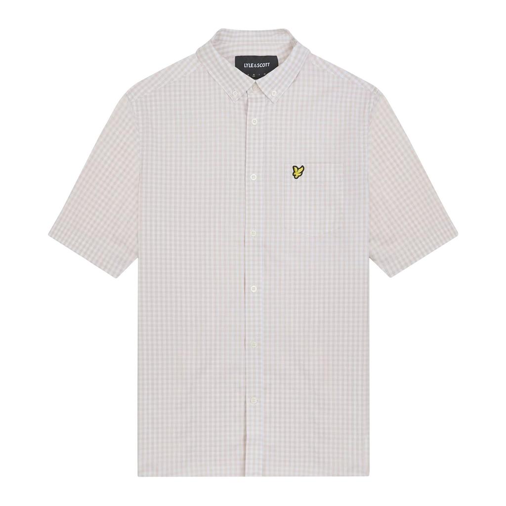 Lyle & Scott Mens Gingham Slim Short-Sleeved Shirt