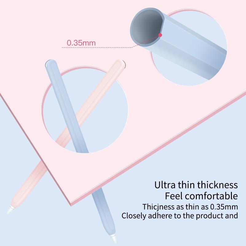 Подходит для Apple Pencil1/2, защитный чехол, мягкий силиконовый держатель для ручек, чехол для стилуса, аксессуары для карандашей для iPad первого поколения