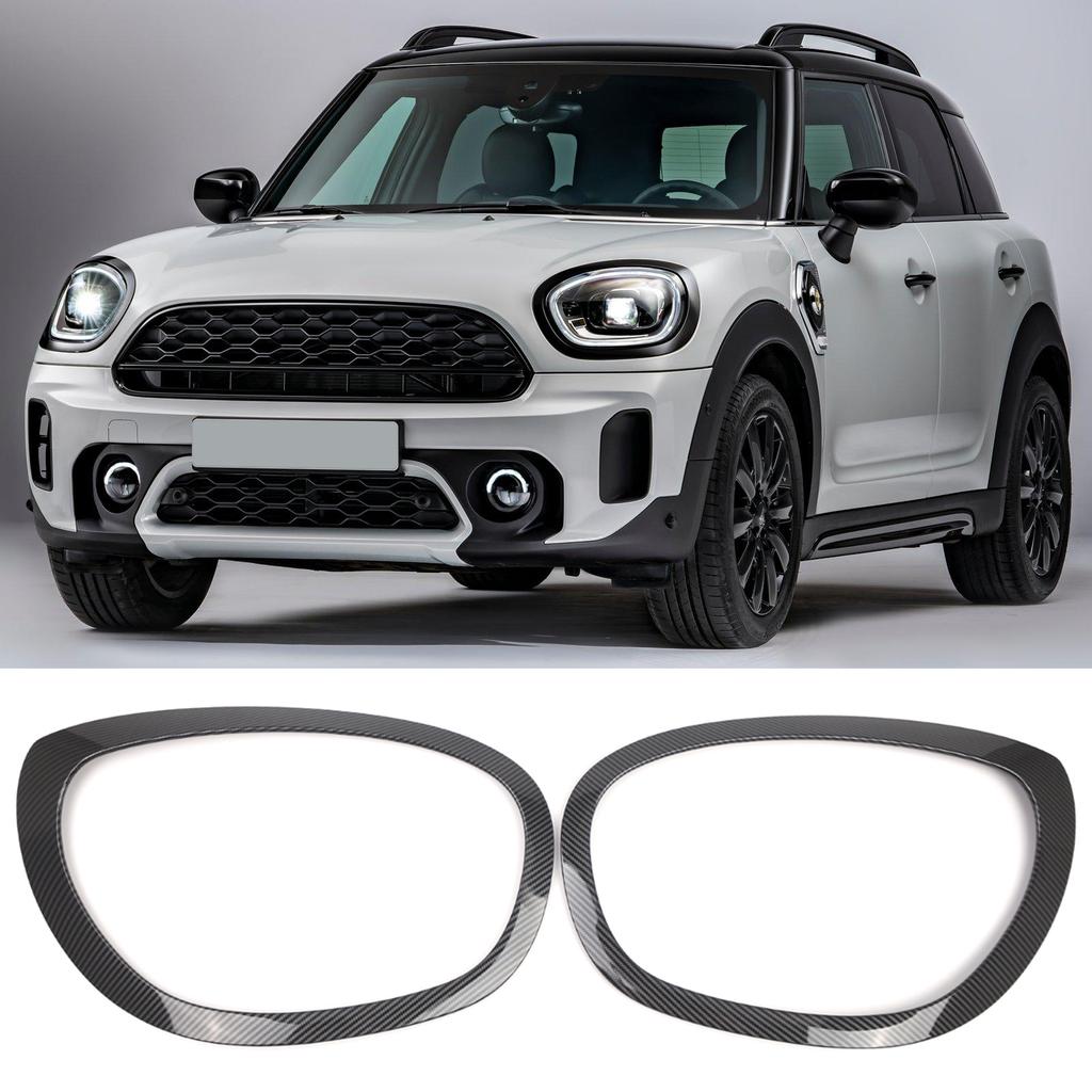 Накладка фары, 2 шт. Левая и правая рамка фары накладка-ободок замена для BMW Mini F60 F61 2017-2025, 51137388117,