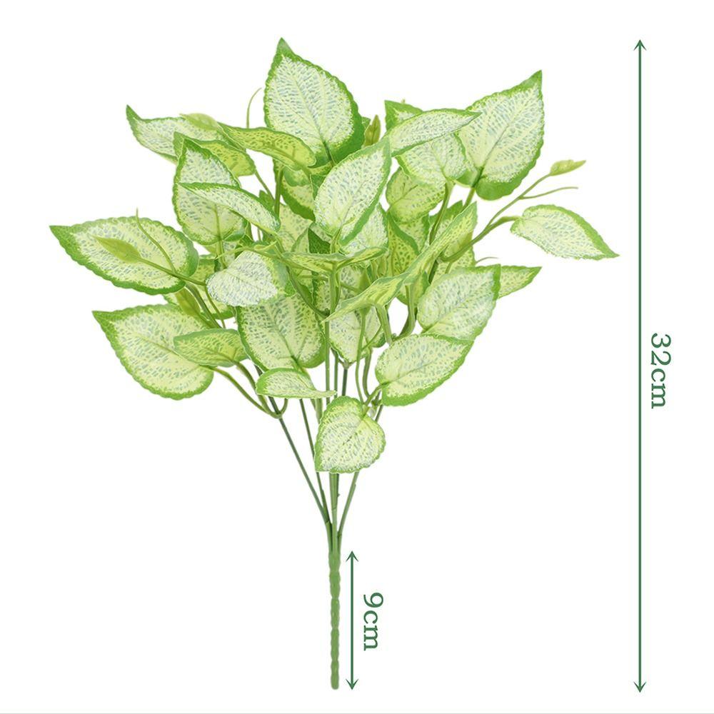7 Голов Искусственные Листья Зеленого Растения Большое Искусственное Растение Украшение для Офисного Стола