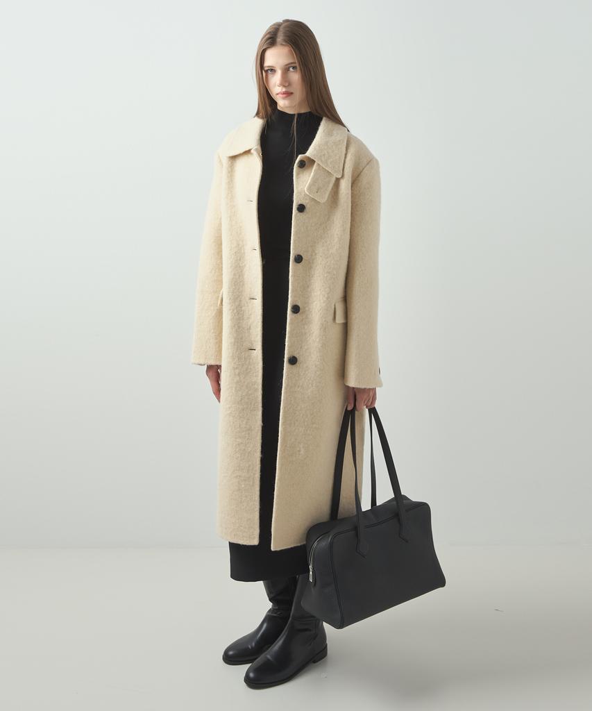 NUTOFFE Alpaca Single Handmade Coat_Butter Beige