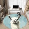 1pc Llama Art Print Chair Carpet for Office, Soft, Non-Slip Polyester Mat, Office, Living Room, Bedroom, Durable Polyester yy251207151