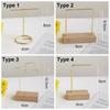 Holder Desktop Ornament Necklace Storage Wood Base Rack Bracelet Earring Jewelry Display Stand