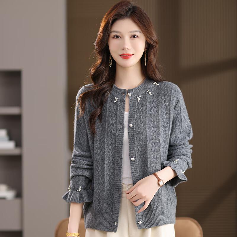 Women's Pure Wool Knit Cardigan Sweater