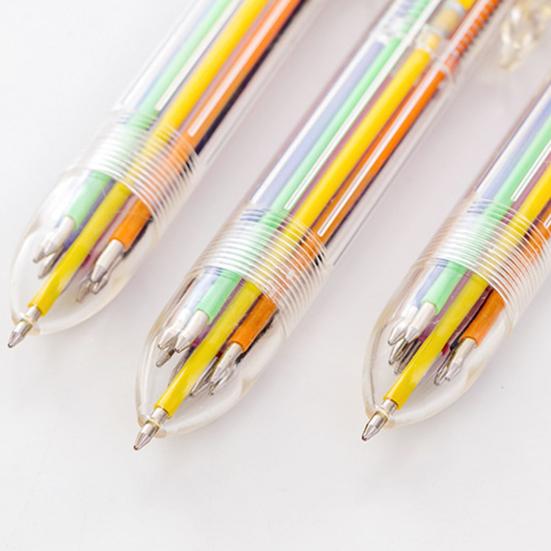 Отличная многоцелевая пластиковая 8-цветная гелевая ручка нажимного типа, школьные принадлежности, шариковая ручка