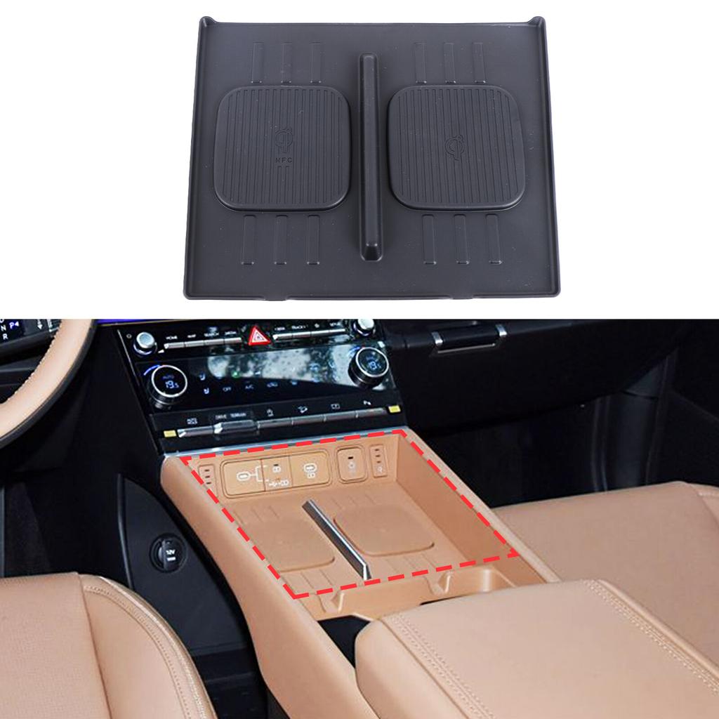 Silicone Center Console Wireless Charging Tray Mat Pad For Hyundai Santa Fe 24+