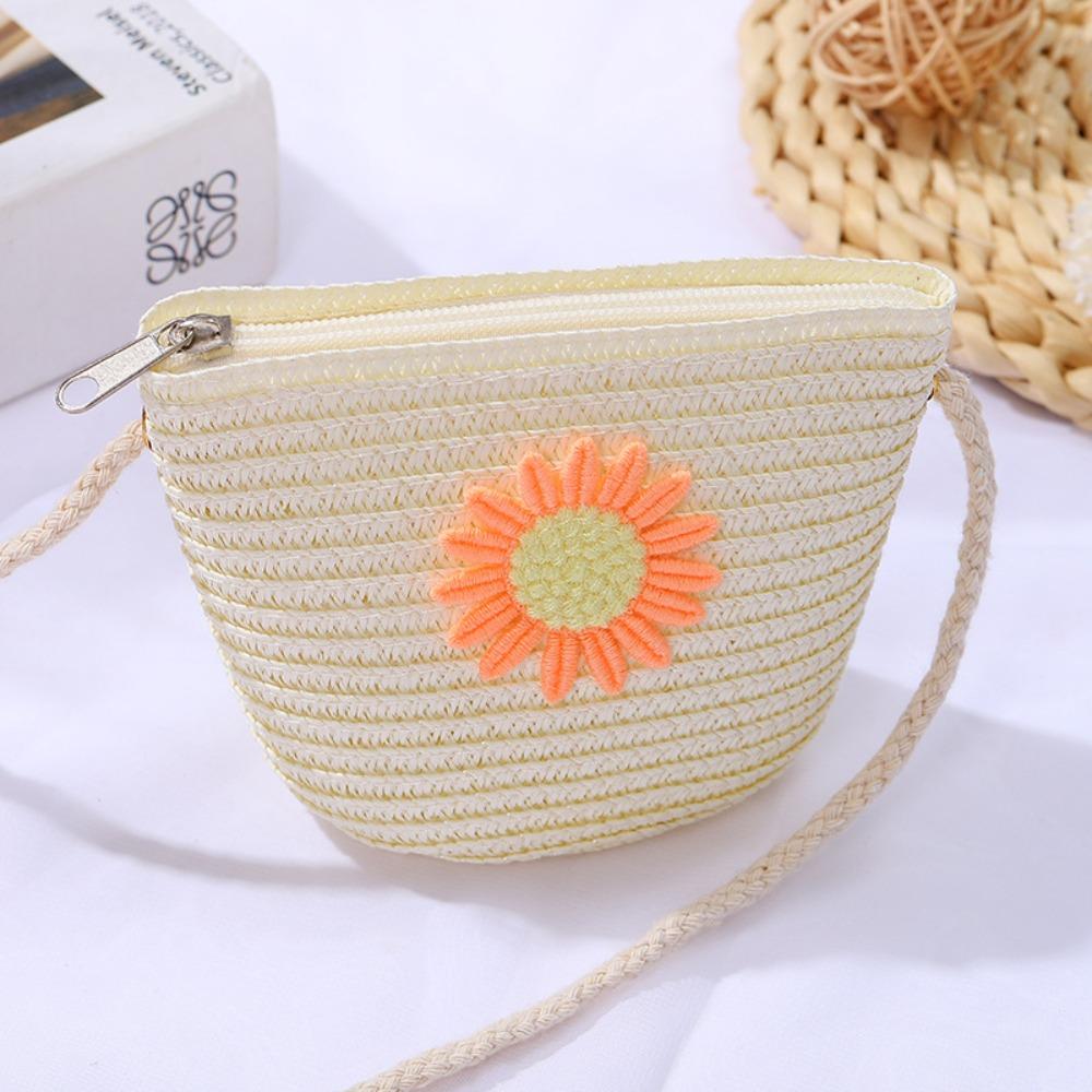 Кошелек Плетеная соломенная сумка Ракушка Ручная работа Летняя пляжная сумка Сумки через плечо Детские