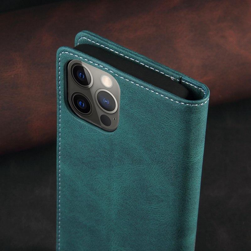 Кожаный чехол-кошелек для предотвращения мошенничества с кредитными картами для iPhone 13 12 Pro Max Samsung S22 S21 FE S20 A12 A32 A52 Xiaomi POCO F3 X3 Redmi Note 11 10