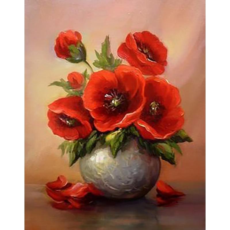 DIY Flower 5D Diamond Painting Full Round Drill Cross Stitch Kit Diamond Embroidery Mosaic Rose Resin Wall Art Gift Home Decor