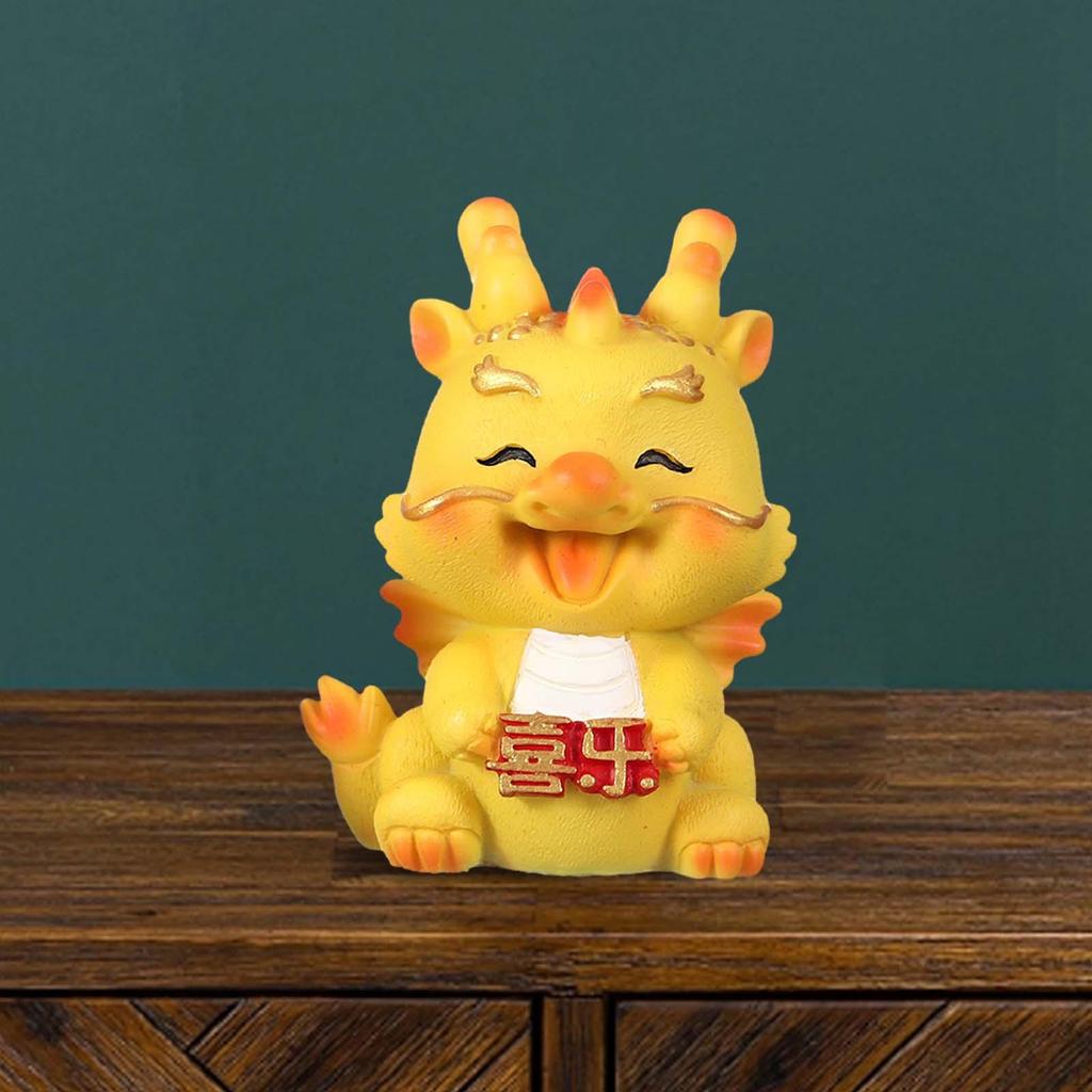 Chinese Animals Statue Resin Dragon Year Figurine for Living Room