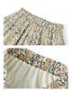 Qianwen Bohemian Style Patchwork Printed A-Line Midi Skirt