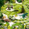DINOTRACKS Construction Set - Modular Car Track with Dinosaurs - 240 Pieces