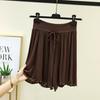 Женские летние шорты-пижама из модала с высокой талией и шнуровкой