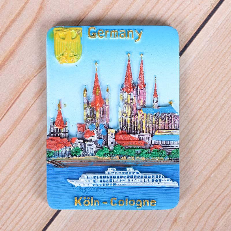 Немецкий холодильник наклеенный Берлинское здание магнит наклеенный 3d магниты на холодильник Гейдельберг Кельнский собор сувениры мирового туризма